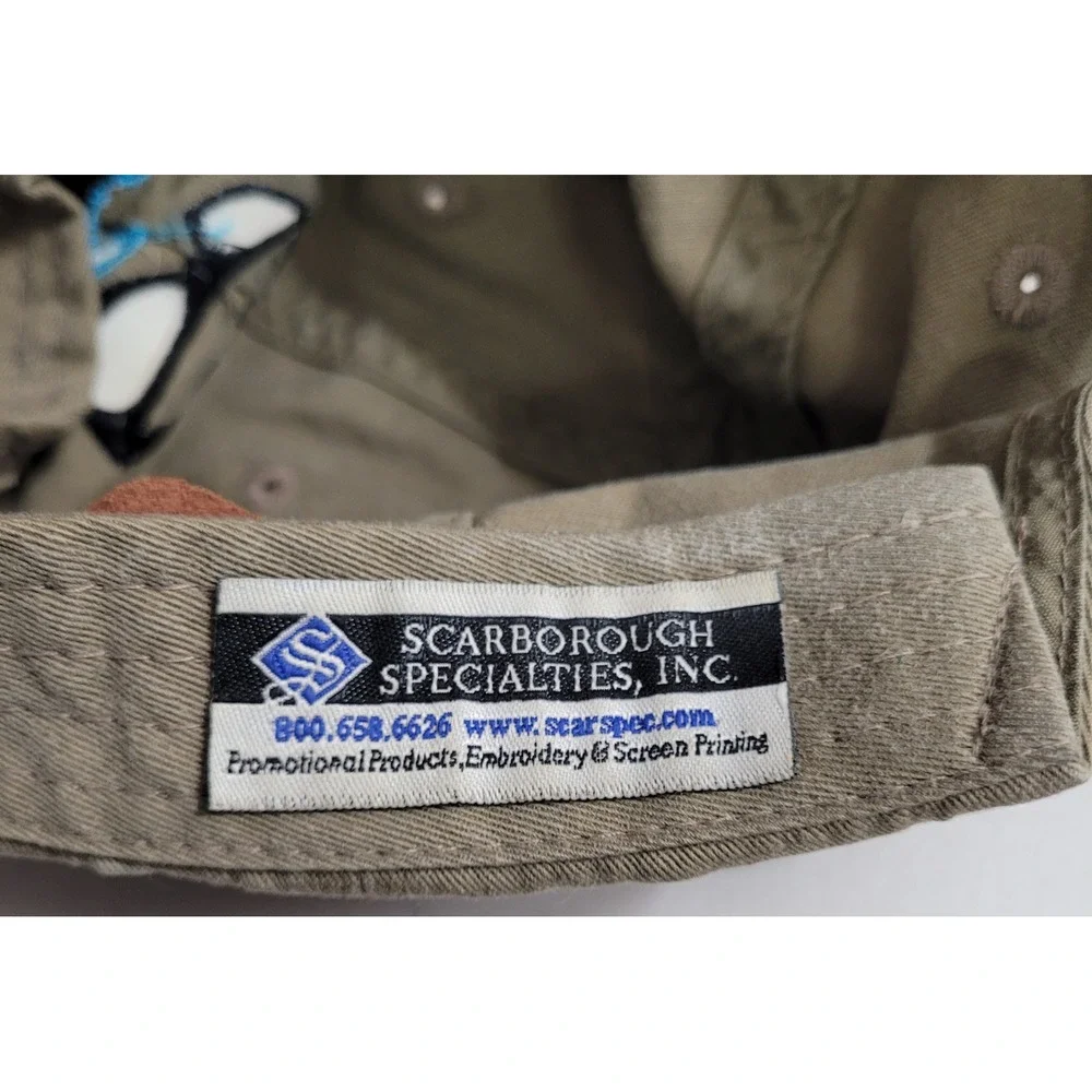 Falcon Buddy Holly Center Baseball Cap Mens OSFM Khaki Grey Leather Strapback